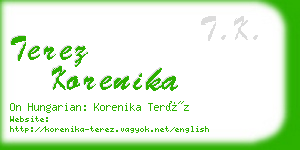 terez korenika business card